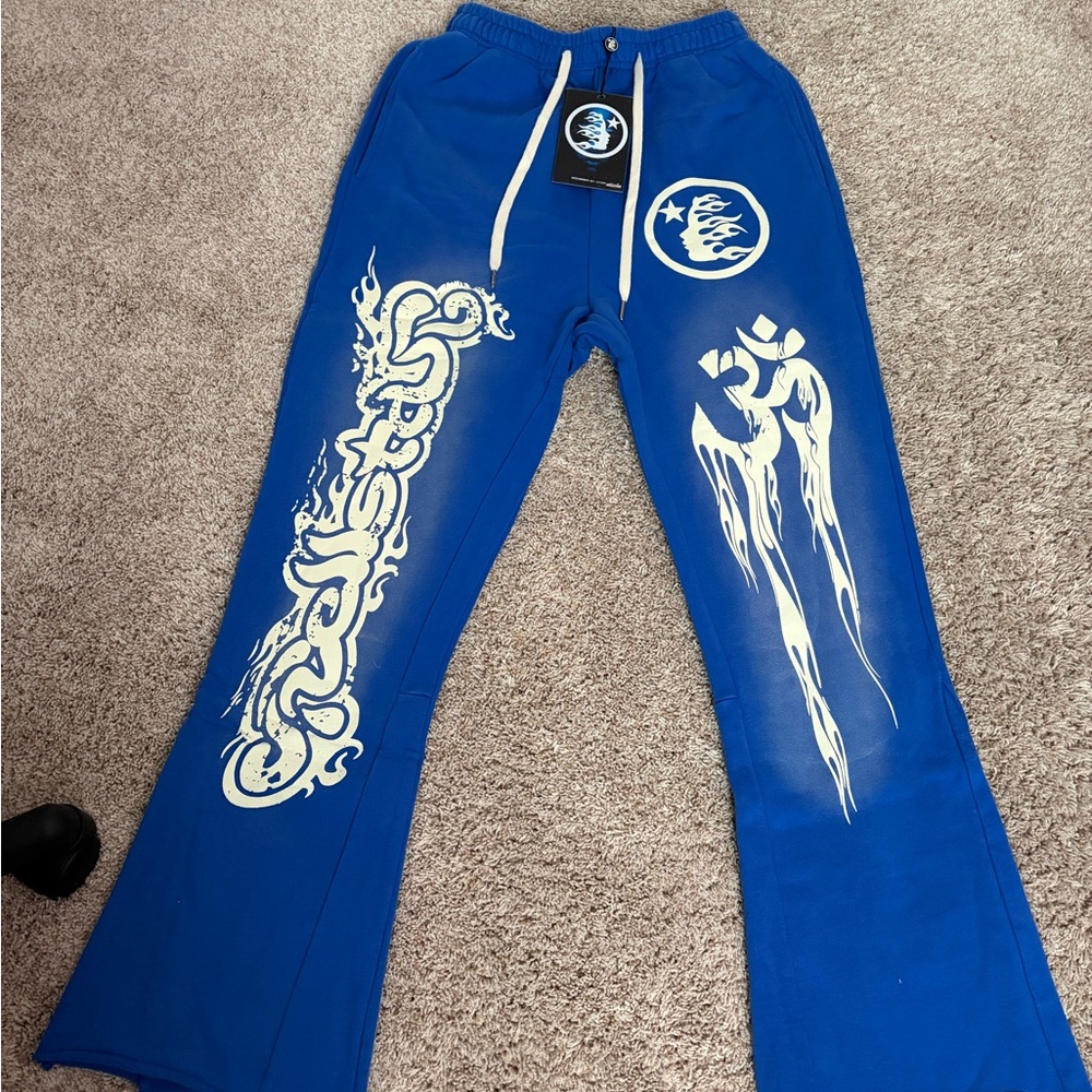 Hell star Blue Graphic Men Pants